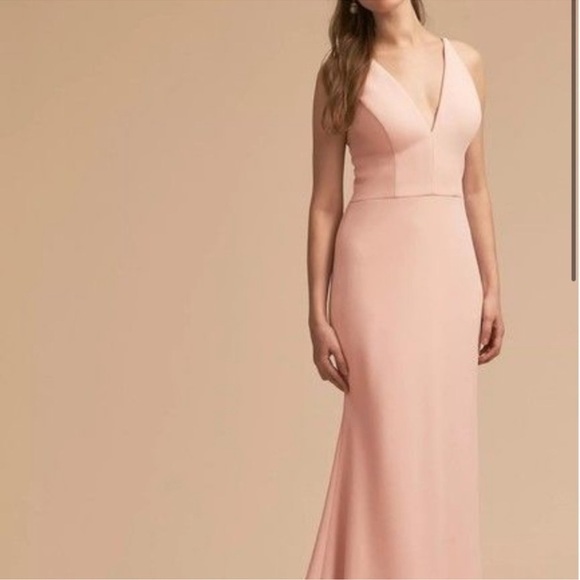 BHLDN Jones Sleeveless Bridesmaid Dress Full Length Gown Size US26 Blush Pink - Picture 1 of 7